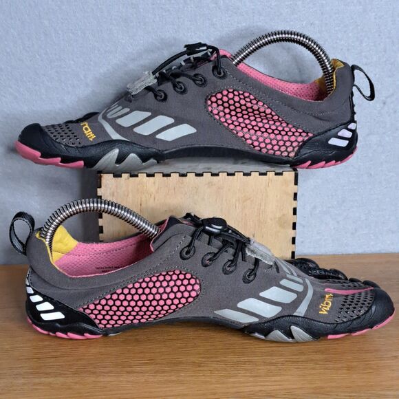 Vibram FiveFingers KMD LS Women’s 8 (EU 39) Gray Black Pink Minimalist Shoes - Picture 5 of 11